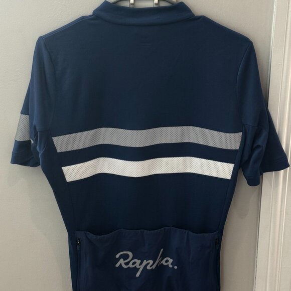 Rapha Navy and White Cycling Jersey - Picture 2 of 2